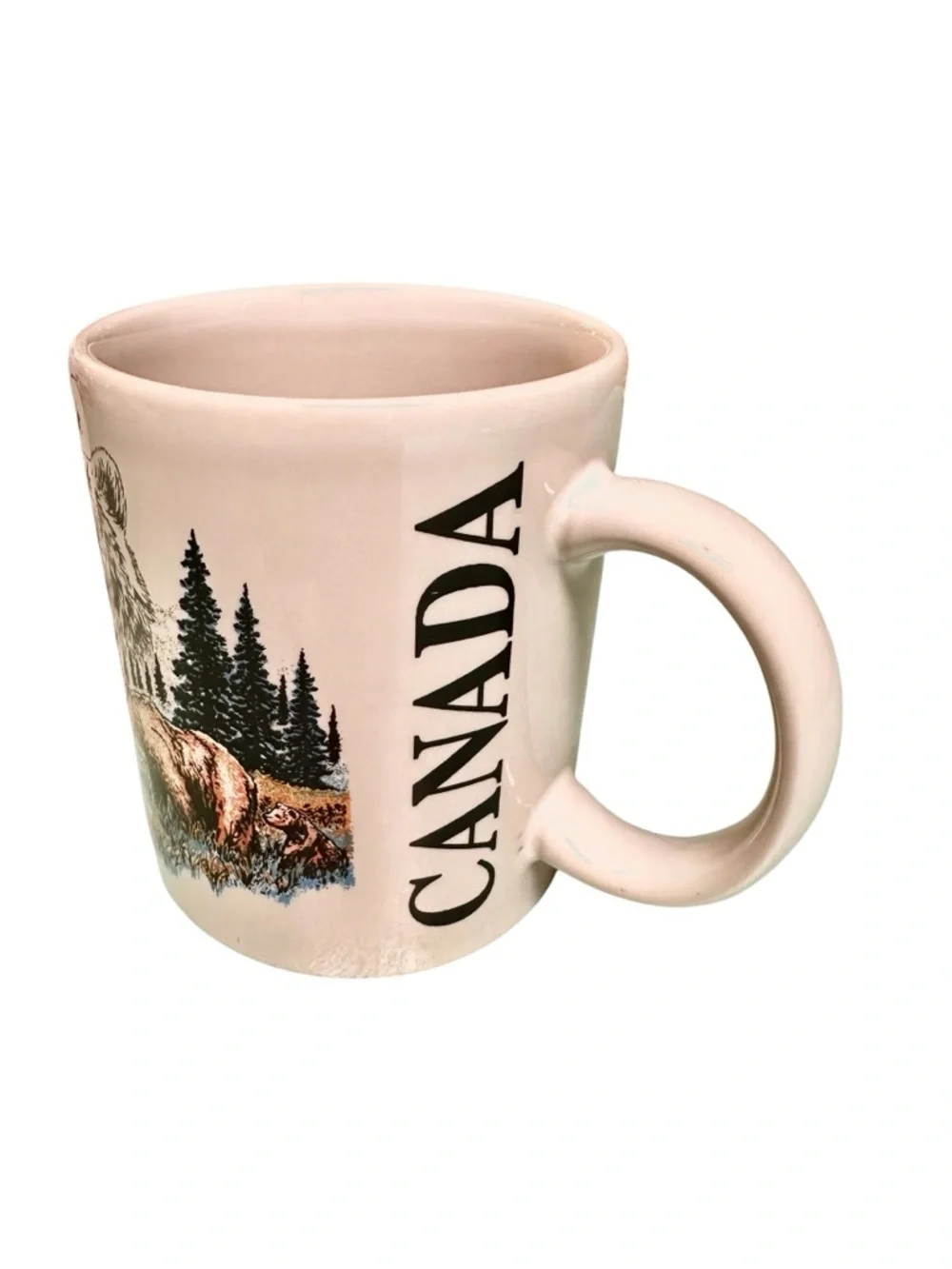 Vintage Bears & Fish Canada Tourist Man Cave CountryCoffee Mugs Cups (2)